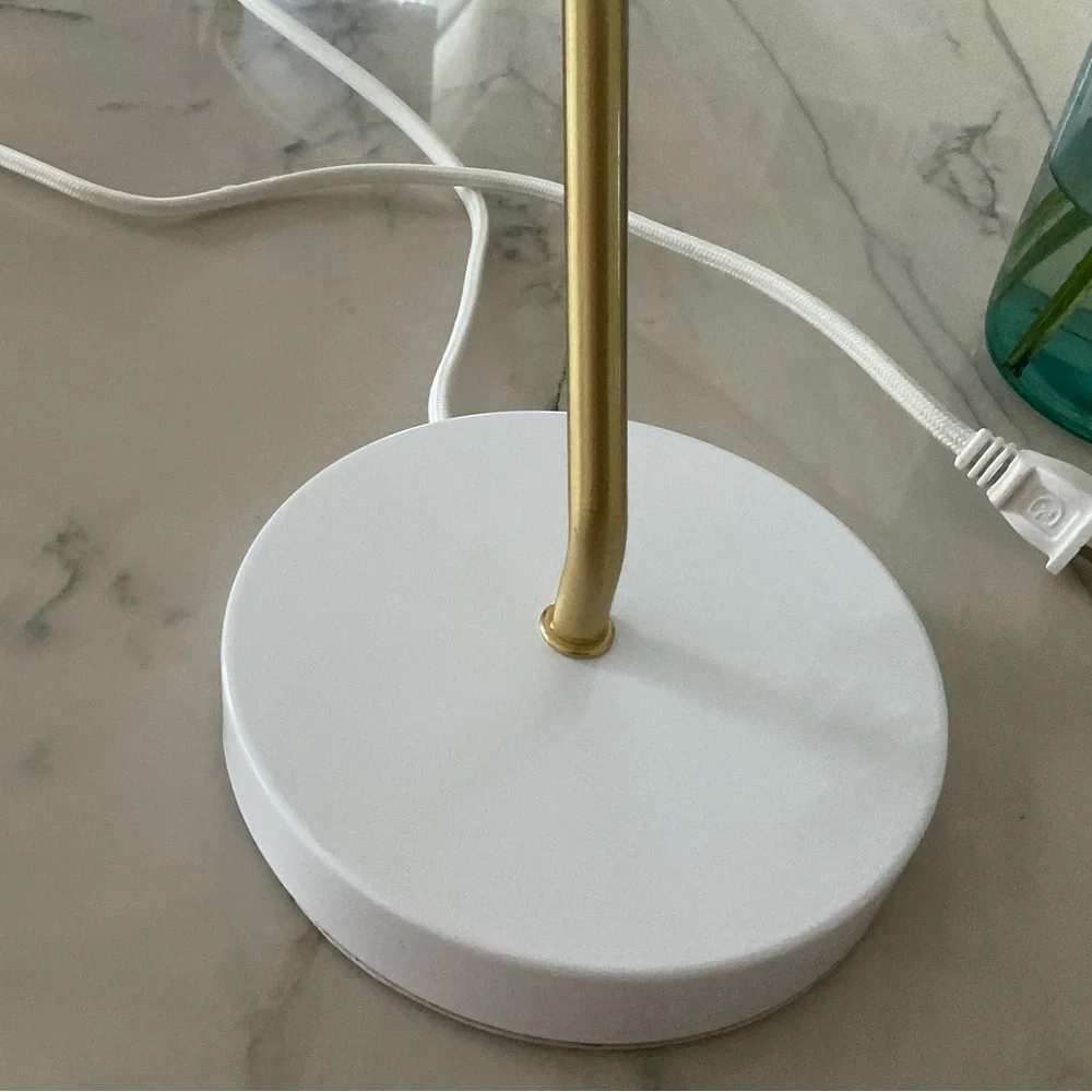 Desk Lamp white  with gold accents